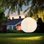 Lumină solară plastic alb, oțel inoxidabil, plastic alb, cablu PVC alb, comutator glisant, IP44, felinar suspendat, ø: 300mm, H: 550mm, incl. LED 0.06W 3V, 2700K - imagine 2
