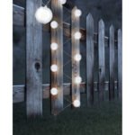 Lampă solară plastic alb, plastic negru, IP44, ø: 75mm, distanță între LED-uri 200mm, lungime cablu de alimentare 1200mm, inclusiv 10x LED 0.06W 3.2V, alb - imagine 3
