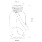 Corp iluminat solar , plastic, forma de sticlă/ transparentă, frânghie de cânepă maro, pentru agățat sau de asezat pe masa etc., IP44, comutator, D: 98, H: 200, incl. 10xLED 0,06W 3.2 V, ieșire de 3lm, 3000K - imagine 4