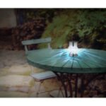 Lumină solară din oțel inoxidabil, plastic negru, cristale de sticlă, 2 niveluri: 5000K  RGB, IP44, ø:70mm H:350mm, număr de seturi 2buc, LED 0.06W 3V, 5000K, RGB LED 0.06W 3V - imagine 3