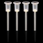 Lumină solară din oțel inoxidabil, plastic negru mat, transparent cu efect de cristal, comutator glisant, IP44, ø: 54mm, H: 330mm, număr de seturi 4pcs, incl. LED 0.06W 1.2V, ieșire 4lm, 3500K - imagine 3