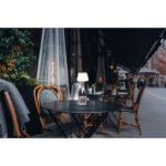 Lumină solară plastic opal, metal argintiu, plastic alb mat, lanț cu întrerupător,  IP44, pentru plasarea pe sticle, 3 moduri de lumină pentru a comuta, ø: 200mm, H: 230mm, 10x LED 1,5W 3V, 100lm ieșire, 3000K - imagine 2