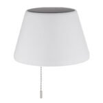 Lumină solară plastic opal, metal argintiu, plastic alb mat, lanț cu întrerupător,  IP44, pentru plasarea pe sticle, 3 moduri de lumină pentru a comuta, ø: 200mm, H: 230mm, 10x LED 1,5W 3V, 100lm ieșire, 3000K - imagine 4