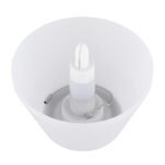 Lumină solară plastic opal, metal argintiu, plastic alb mat, lanț cu întrerupător,  IP44, pentru plasarea pe sticle, 3 moduri de lumină pentru a comuta, ø: 200mm, H: 230mm, 10x LED 1,5W 3V, 100lm ieșire, 3000K - imagine 5