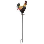 Lumină solară maro metalic, negru metalic, galben metalic, portocaliu colorat, comutator de presiune, IP44, robinet pe vârf de sol, LxWxH: 285x130x1000mm, incl. LED 0.024W 3V, 3000K - imagine 3