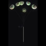 Lampă solară din oțel inoxidabil, plastic negru mat, transparent, întrerupător glisant, schimbare de culoare RGB, IP44, H: 700mm, incl. 6x LED RGB 0.1W 1.2V - imagine 3