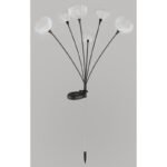 Lampă solară din oțel inoxidabil, plastic negru mat, transparent, întrerupător glisant, schimbare de culoare RGB, IP44, H: 700mm, incl. 6x LED RGB 0.1W 1.2V - imagine 4