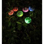 Lampă solară din oțel inoxidabil, plastic negru mat, transparent, întrerupător glisant, schimbare de culoare RGB, IP44, H: 700mm, incl. 6x LED RGB 0.1W 1.2V - imagine 5
