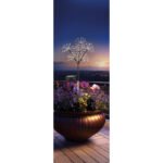 Lampă solară din oțel inoxidabil, plastic negru mat, transparent, întrerupător glisant,, IP44, ø: 250mm, H: 600mm, incl. 140x LED 0.06W 3V, 3500K - imagine 2