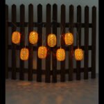 Lumini solare de basm din plastic negru mat, plastic de culoare naturală, comutator de presiune, IP44, lumini de basm cu felinare din rattan, LxWxH: 6500x65x90mm, incl. 8x LED 0.06W 1.2V, 3000K - imagine 5