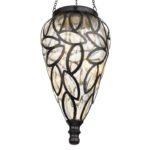 Lampa solară metal negru, plastic negru, transparent, IP44, decor pentru agățat, ø: 135mm, H: 500mm, inclusiv 15x LED 0.06W 3.2V, 3200K - imagine 5