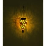 Lampa solară metal negru, plastic negru, transparent, IP44, decor pentru agățat, ø: 135mm, H: 500mm, inclusiv 15x LED 0.06W 3.2V, 3200K - imagine 6