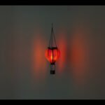 Lumină solară metal negru, patină aurie, plastic roz, satinat, buton, efect de foc, IP44, balon cu aer cald, ø: 140mm, H: 465mm, incl. 20x LED 0.5W 3V, 1600K - imagine 5