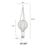 Lumină solară metal negru, patină aurie, plastic roz, satinat, buton, efect de foc, IP44, balon cu aer cald, ø: 140mm, H: 465mm, incl. 20x LED 0.5W 3V, 1600K - imagine 6