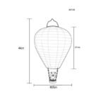Lumină solară plastic argintiu, plastic maro, textil colorat, metal negru mat, buton, efect de foc, IP44, ø: 270mm, H: 440mm, incl. 24x LED 0.06W 3V, 1800K - imagine 6