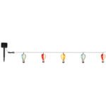 Lumină solară din plastic colorat, plastic negru mat, cablu PVC negru, comutator glisant, IP44, lumini de basm cu 9 baloane mici cu aer cald, LxWxH: 3900x60x110mm, incl. 9x LED 0.06W 3V, 3000K - imagine 4
