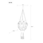 Lumină solară metal maro mat, metal negru mat, metal cupru ștanțate decorative, buton, efect de foc, IP44, balon cu aer cald, ø: 140mm, H: 460mm, incl. 12x LED 0.024W 3V, 1800K - imagine 6