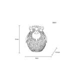 Lumină solară metal maro, plastic verde, comutator de presiune, IP44, arici, LxWxH: 160x185x210mm, incl. LED 0.06W 3V, 3000K - imagine 6