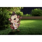 Lampă solară metal maro mat, metal colorat mat, plastic negru mat, presostat,  IP44, LxlxÎ: 185x80x230mm, incl. 104x LED 0.06W 3V, 3000K - imagine 2
