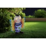 Lampă solară metalică colorată mată, plastic negru mat, comutator de presiune, IP44, LxlxÎ: 190x95x225mm, incl. 104x LED 0.06W 3V, 3000K - imagine 2