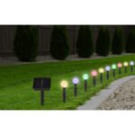 Lumină solară plastic negru mat/transparent, 4 moduri de iluminare: 3000K / 3000K intermitent / colorat / colorat intermitent, IP44, LxLxA:7700x30x150mm, panou solar: 9,5 x 9,5 x 23 cm, incl. 20x LED 0,06W 3V, 3000K - imagine 2