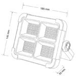 Lampa solara plastic negru,sticla transparenta,reglabil,cablu USB incl.,functii agatat,in picioare sau magnet; Încărcare prin panou solar sau cablu USB 3.2V. IP44, LxH:185x145mm, AL:55mm, incl.LED 15W 3.2V, 1000lm,4000K - imagine 6