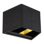 Lampă solară plastic negru,transparent, direcția luminii: sus și jos,funcții:con de lumină reglabil, IP54, LxH: 154x99mm, AL: 96mm, inclusiv LED 6W 3.2V, Sursa 70lm,  40lm, 3000K - imagine 4