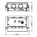 Lampă solară plastic negru, plastic transparent, buton, direcția luminii: sus și jos, IP54, LxH: 170x108mm, AL: 64mm, inclusiv LED 1W 3.2V, ieșire 40lm, 3000K - imagine 6