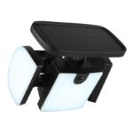Lumină solară din plastic negru mat, policarbonat alb, comutator de presiune, mobil, senzor inclus, IP44, LxA: 279x153mm, AL: 112mm, incl. LED 10W 3.7V, 700lm, 6500K - imagine 5