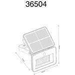 Lumină solară metal negru mat, plastic negru mat, alb, sticlă transparentă, comutator cu buton, comutator în trepte, memorie, IP65, LxA: 143x155mm, AL: 110mm, LED 8W 5V, 200-1000lm, CCT 3000/4000/6500K - imagine 6