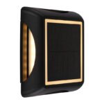 Lumină solară aluminiu turnat sub presiune negru mat, plastic negru/opal, comutator cu buton, comutator în trepte, IP65, poate fi utilizată cu vârf de sol sau ca lumină de perete, LxLxH: 140x140x36mm, incl. LED 1.2W 3.7V, 3000K - imagine 5