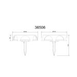 Lumină solară din aluminiu turnat sub presiune negru mat, plastic negru, opal, comutator cu buton, comutator în trepte, IP65, H: 36mm, înălțime cu vârf de sol: 11.3 cm, incl. LED 1.2W 3V, sursă 200lm, 3000K - imagine 6