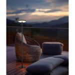 Lumină solară aluminiu/metal negru mat, plastic negru mat, comutator cu buton, touch on/off, variator tactil fără trepte, excl. adaptor, USB-A 2.0 - USB-C, IP54, LED 6W 230V, 50-550lm, CCT 1800/2700/3000K - imagine 2