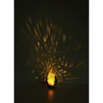 Lampă solară metal negru mat, perforare decorativă metal auriu, plastic negru, sticla efect crapat,culoare chihlimbar, buton, IP44, LxLxH: 165x125x265mm, inclusiv LED 0.06W 3.2V, 3000K - imagine 5