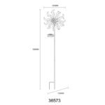 Lumină solară metal aurit antic, metal aurit, glob din sticlă transparentă, comutator glisant, IP44, roată de vânt pe vârf de sol, LxLxH: 220x120x920mm, incl. LED 0.06W 3.2V, 3000K - imagine 6