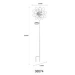 Lumină solară metal auriu antic, metal auriu antic, metal argintiu antic, bilă de sticlă transparentă crackle, comutator glisant, IP44, roată de vânt pe vârf de sol, LxLxA: 220x120x920mm, incl. LED 0.06W 3.2V, 3000K - imagine 6
