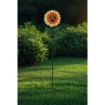 Lampă solară metalică neagră mată, metalică verde mată, neagră mată, galbenă mată, presostat, IP44, LxlxÎ: 190x60x1000mm, incl. 200x LED 0.06W 3V, 3000K - imagine 2