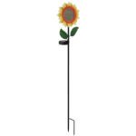 Lampă solară metalică neagră mată, metalică verde mată, neagră mată, galbenă mată, presostat, IP44, LxlxÎ: 190x60x1000mm, incl. 200x LED 0.06W 3V, 3000K - imagine 4