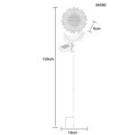 Lampă solară metalică neagră mată, metalică verde mată, neagră mată, galbenă mată, presostat, IP44, LxlxÎ: 190x60x1000mm, incl. 200x LED 0.06W 3V, 3000K - imagine 6