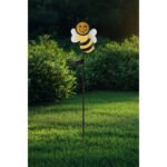 Lampă solară metal alb mat, plastic negru mat, metal galben mat, negru mat, presostat, IP44, LxlxÎ: 155x50x800mm, incl. 200x LED 0.06W 3V, 3000K - imagine 2