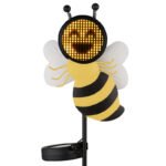 Lampă solară metal alb mat, plastic negru mat, metal galben mat, negru mat, presostat, IP44, LxlxÎ: 155x50x800mm, incl. 200x LED 0.06W 3V, 3000K - imagine 5