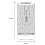 Lampă solară lemn natural, plastic negru mat, plasă metalică neagră mata, plastic transparent, buton, IP44, ø: 120mm, H: 255mm, inclusiv LED 0.06W 3V, 3000K - imagine 5