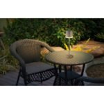 Lampa de masa solară metal antracit mat, plastic negru mat, plastic antracit mat, plastic satinat, întrerupător glisant, baterie inclusă CR18650 1200mAh, IP44, ø:110mm H:410mm, 2 tije, deci 2 înălțimi posibile, 41 cm sau 26 cm, 10x LED 0.06W 3V, 50lm, 3000K - imagine 3
