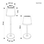 Lumină solară metal/plastic auriu/satinat, comutator glisant, IP44, poate fi utilizată cu 1 sau 2 tije, ø: 110mm, H: 410mm, 2 înălțimi: 41cm/26cm, 10x LED 0.06W 3V, 3000K - imagine 6