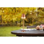 Lumină solară metal/plastic șampanie/satinat, comutator glisant, IP44, poate fi utilizată cu 1 sau 2 tije, ø: 110mm, H: 410mm, 2 înălțimi: 41cm/26cm, 10x LED 0.06W 3V, 3000K - imagine 3