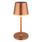 Lumină solară metal/plastic șampanie/satinat, comutator glisant, IP44, poate fi utilizată cu 1 sau 2 tije, ø: 110mm, H: 410mm, 2 înălțimi: 41cm/26cm, 10x LED 0.06W 3V, 3000K - imagine 5