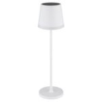 Lampa de masa solară metal alb mat, plastic negru mat, plastic alb mat, plastic satinat, comutator glisant, baterie inclusă CR18650 1200mAh, IP44, ø: 110mm, H: 410mm, 2 tije, deci 2 înălțimi posibile, 41 cm sau 26 cm, incl. 10x LED 0.06W 3V, 50lm, 3000K - imagine 4
