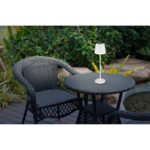Lumină solară metal alb mat, plastic negru mat, plastic alb mat, plastic satinat, comutator glisant, baterie inclusă, IP44, ø: 110mm, H: 410mm, 2 tije, 2 înălțimi, 41 cm sau 26 cm, incl. 10x LED 0.06W 3V, 50lm, 3000K