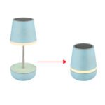 Lumină solară plastic albastru antichizat, oțel inoxidabil, comutator de presiune, reglabil pe înălțime, IP44, lampă de masă cu telescop, ø: 110mm, H: 250mm, incl. 10x LED 0.06W 3V, 3000K - imagine 4