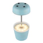 Lumină solară plastic albastru antichizat, oțel inoxidabil, comutator de presiune, reglabil pe înălțime, IP44, lampă de masă cu telescop, ø: 110mm, H: 250mm, incl. 10x LED 0.06W 3V, 3000K - imagine 5